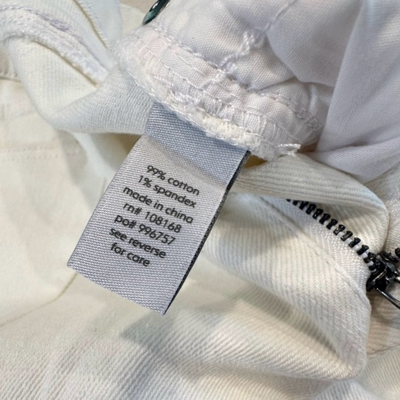 West of Melrose High Rise Patchwork Flare Jeans in Off White Ivory - Picture 8 of 16